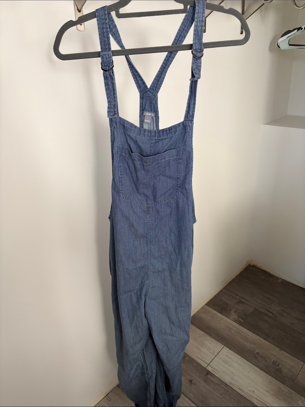 aerie Blue Denim Overalls with Front Bib